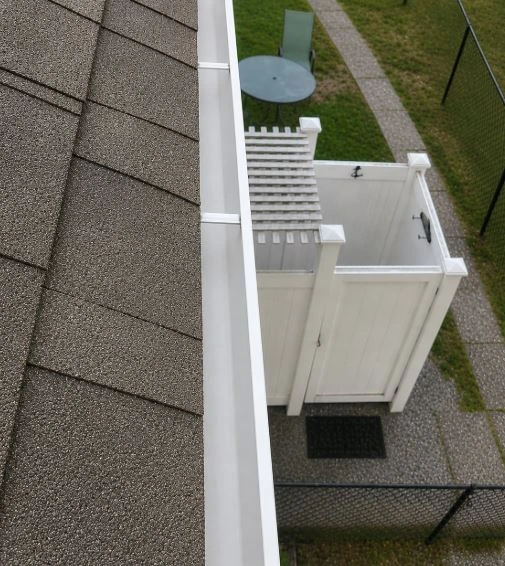 Cleaned White Gutter After